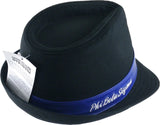 Big Boy Phi Beta Sigma Divine 9 Leather Band Mens Fedora Hat [Black]