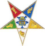 Eastern Star Symbol Embroidered Iron-On Patch [Gold]