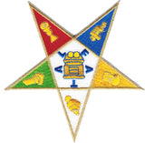 Eastern Star Symbol Embroidered Iron-On Patch [Gold]