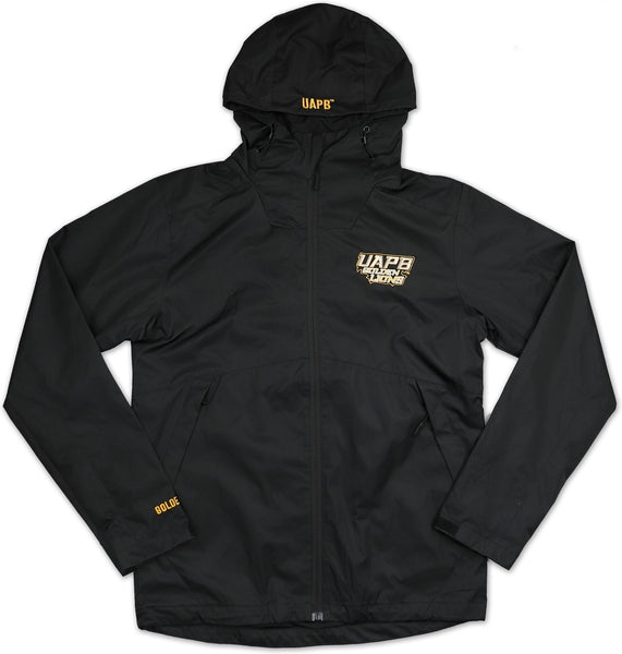Big Boy Arkansas at Pine Bluff Golden Lions S5 Mens Windbreaker Jacket [Black]