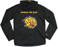 Big Boy Arkansas at Pine Bluff Golden Lions S5 Mens Windbreaker Jacket [Black]