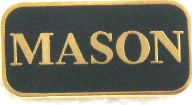 Mason 5 Letter Bar Lapel Pin [Black]