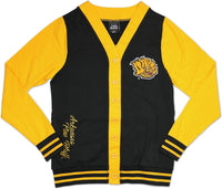 Big Boy Arkansas At Pine Bluff Golden Lions S6 Light Weight Ladies Cardigan [Black]