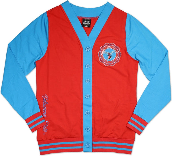 Big Boy Delaware State Hornets S6 Light Weight Ladies Cardigan [Red]