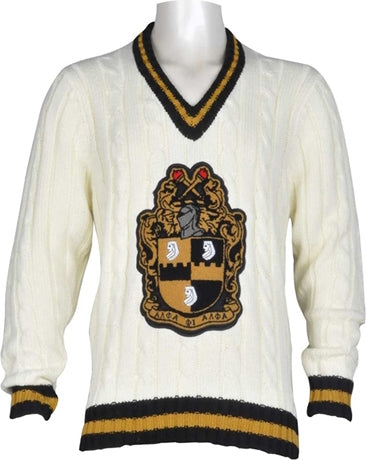 Buffalo Dallas Alpha Phi Alpha V-Neck Sweater [Cream]