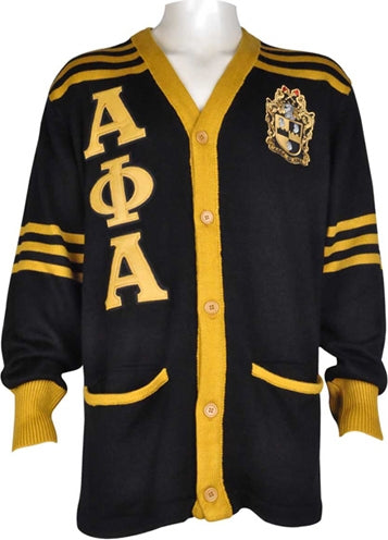 Buffalo Dallas Alpha Phi Alpha Cardigan Sweater [Black]