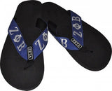 Buffalo Dallas Zeta Phi Beta Thong-Style Flip Flops [Black/Blue]