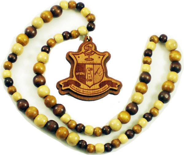 Kappa Alpha Psi Wood Bead Tiki Crest Laser Engraved Medallion [Brown]