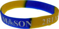 Mason 2B1 ASK1 Color Swirl Silicone Bracelet [Blue/Gold]