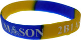 Mason 2B1 ASK1 Color Swirl Silicone Bracelet [Blue/Gold]