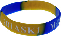 Mason 2B1 ASK1 Color Swirl Silicone Bracelet [Blue/Gold]