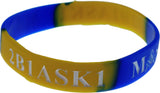 Mason 2B1 ASK1 Color Swirl Silicone Bracelet [Blue/Gold]