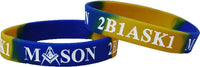 Mason 2B1 ASK1 Color Swirl Silicone Bracelet [Blue/Gold]