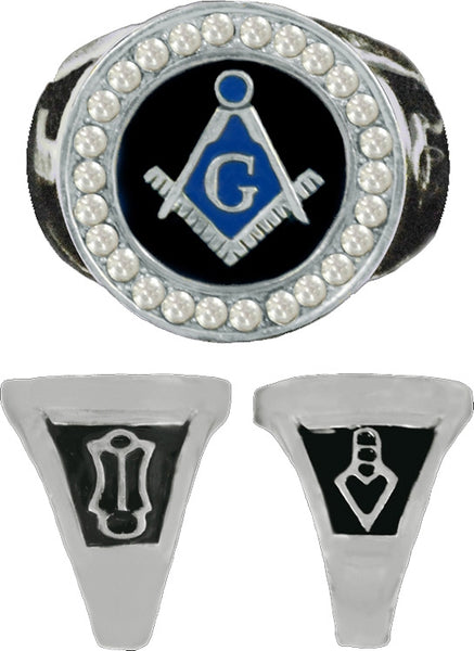 Mason Blue House Symbol Stone Crystal Ring [Silver]