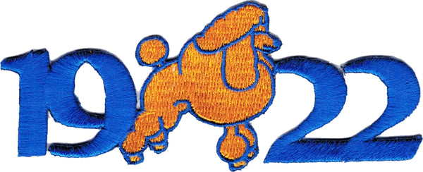 Sigma Gamma Rho 1922 Poodle Mascot Iron-On Patch [Blue]