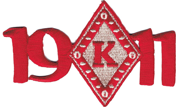 Kappa Alpha Psi 1911 K-Diamond Mascot Iron-On Patch [Red]