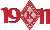 Kappa Alpha Psi 1911 K-Diamond Mascot Iron-On Patch [Red]