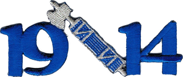 Phi Beta Sigma 1914 Hatchet Axe Mascot Iron-On Patch [Blue]
