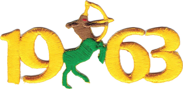 Iota Phi Theta 1963 Centaur Mascot Iron-On Patch [Gold]