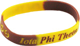 Iota Phi Theta Color Swirl Silicone Bracelet [Brown/Gold]