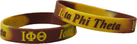 Iota Phi Theta Color Swirl Silicone Bracelet [Brown/Gold]