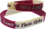 Lambda Theta Alpha Color Swirl Silicone Bracelet [Maroon/Grey]