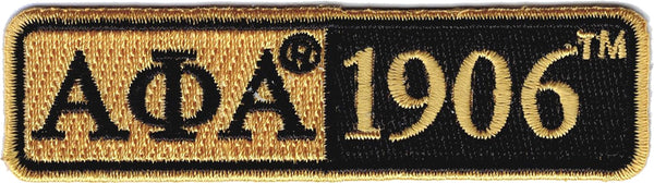 Alpha Phi Alpha 1906 Split Bar Iron-On Patch [Gold]