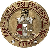 Kappa Alpha Psi Fraternity Inc. Rhinestone Round Lapel Pin [Gold]