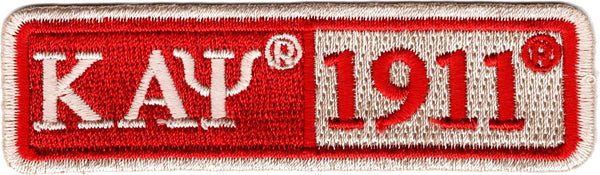 Kappa Alpha Psi 1911 Split Bar Iron-On Patch [Cream]