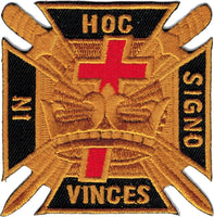 Knights Templar Symbol Iron-On Patch [Gold]