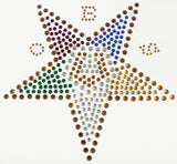 Eastern Star Symbol Full Color Rhinestud Heat Transfer [Multi-Colored]