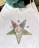 Eastern Star Symbol Full Color Rhinestud Heat Transfer [Multi-Colored]