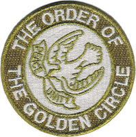 Order Of The Golden Circle Symbol Round Iron-On Patch [Gold]