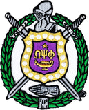 Omega Psi Phi Escutcheon Shield Iron-On Patch [Multi-Colored]