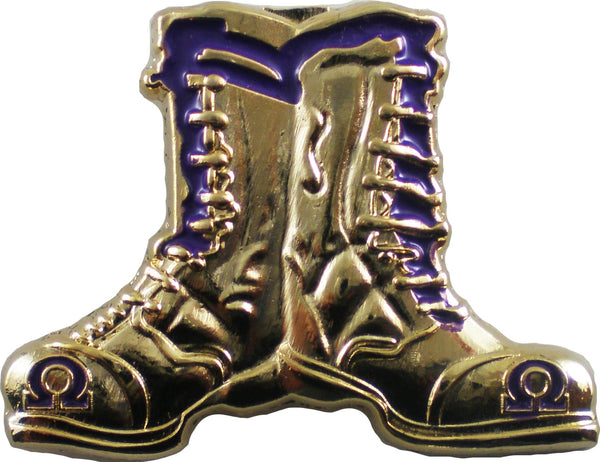 Omega Psi Phi Gold Boots Lapel Pin [Gold]