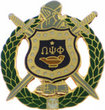 Omega Psi Phi Escutcheon Shield Lapel Pin [Gold]