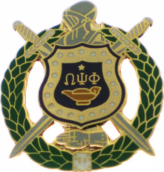 Omega Psi Phi Escutcheon Shield Lapel Pin [Gold]