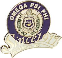 Omega Psi Phi Fraternity Inc. Since 1911 Lapel Pin [Gold]