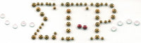 Sigma Gamma Rho Letter Studstones & Pearls Heat Transfer [Gold]
