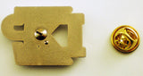 Sigma Gamma Rho Stacked 3D Letter 10 Pearl Lapel Pin [Gold]