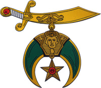 Shriner Sword Symbol Cut-Out Iron-On Patch [Gold]