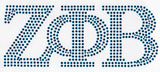 Zeta Phi Beta Rhinestud Heat Transfer [Blue]