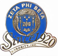 Zeta Phi Beta Sorority Inc. Since 1920 Lapel Pin [Silver]