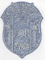 Zeta Phi Beta Crest Full Color Rhinestud Heat Transfer [Blue]