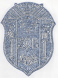 Zeta Phi Beta Crest Full Color Rhinestud Heat Transfer [Blue]
