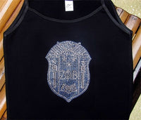 Zeta Phi Beta Crest Full Color Rhinestud Heat Transfer [Blue]
