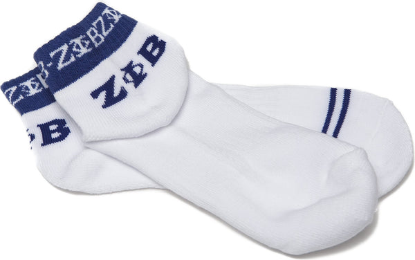 Zeta Phi Beta Bootie Socks [White]