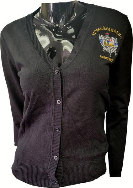 Buffalo Dallas Sigma Gamma Rho Classic Cardigan [Button Down - Black]