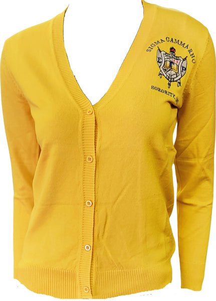 Buffalo Dallas Sigma Gamma Rho Classic Cardigan [Button Down - Gold]