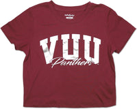 Big Boy Virginia Union Panthers Foil Cropped Ladies Tee [Maroon]